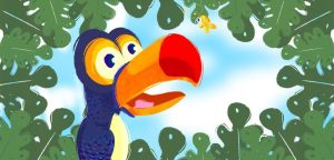 Butterfly and Hornbill