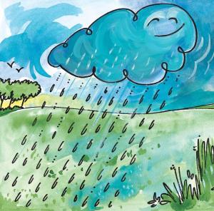 Illustration for बारिश हो रही छमा छम
