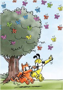 បងឆ្មា បងឆ្កែ និង មេអំបៅ