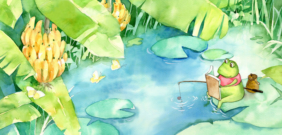 Cover of Ağıllı qurbağa, a Azerbaijani picture book