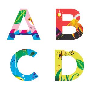 Illustration for A ኤ B ቢ C ሲ D ዲ የተፈጥሮ ፊደላት መጽሃፍ