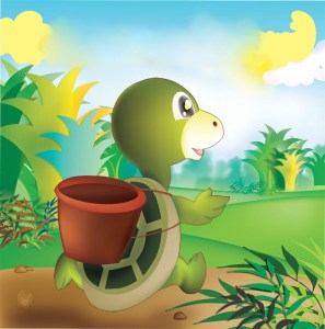 Rùa con đi chợ