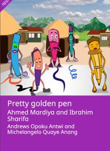 Illustration for Pretty golden pen