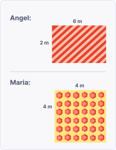 Compare areas by multiplying