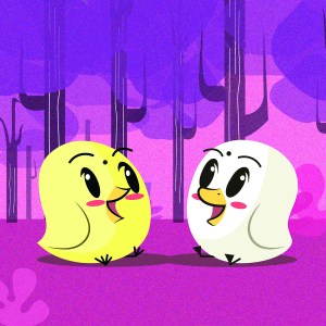 Illustration for Little Chick and Little Duck