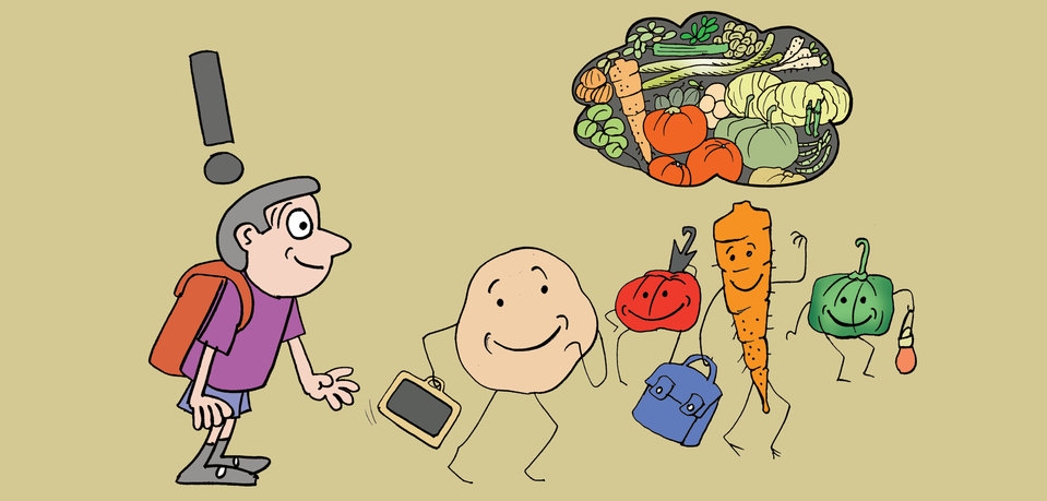 Cover of The Day the Vegetables Came to School