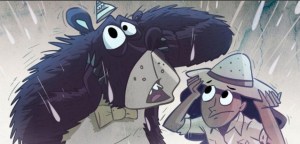 Illustration for Ketika Hujan Ikan - Skipping with arrows