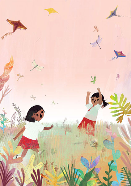 Cover of Berburu Capung, Yuk!, a Indonesian picture book