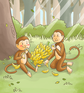 Illustration for Monkey and Banana